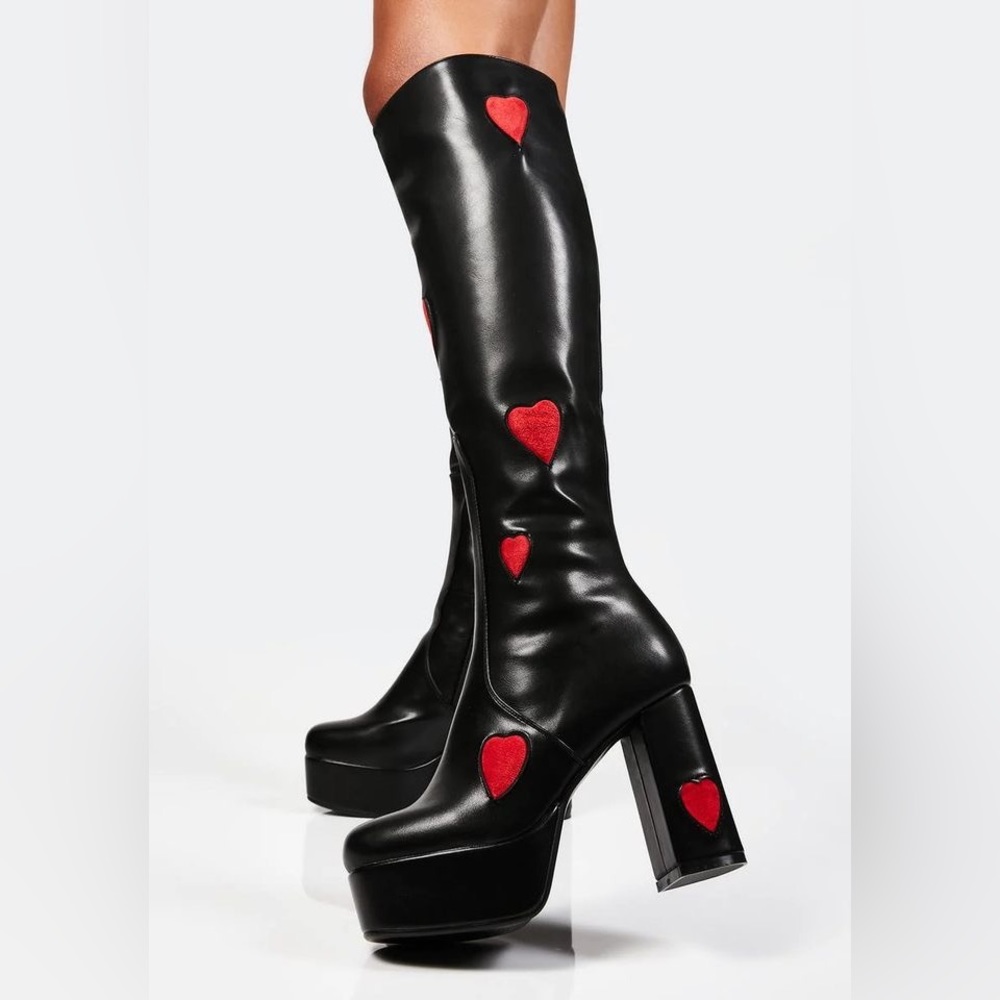 Dolls Kill Lamoda Black Red Platform Boots